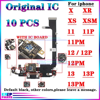 10 шт./лот Оригинальный IC Usb Док-станция Зарядное Устройство Модуль для Iphone X XR XS 11 12 13 Pro Max Зарядная Гибкая Плата Кабель Для Ремонта Порта