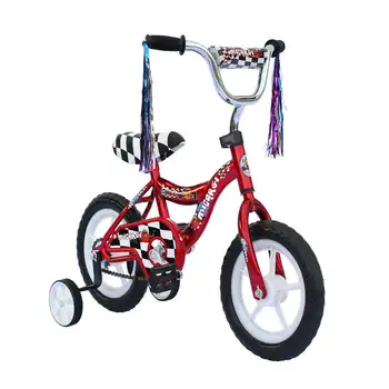12 Дюймов. Велосипед BMX для мальчика или девочки с рамой S-типа EVA, тормозной велосипед с шинами - Красный