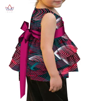 2023 Детская одежда в африканском стиле Дашики Из Традиционной Хлопчатобумажной ткани С принтом в Африканском стиле, Детские Летние топы без рукавов WYT582