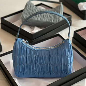 2023 Женская винтажная сумка Y2K для подмышек, модная сумка через плечо, стильный шикарный дизайн, 2023 маленькая нейлоновая сумочка, сумка для покупок