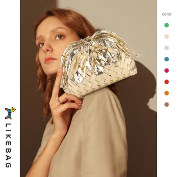 2023 новое поступление, женская сумка с узлом, модная нишевая дизайнерская тканая сумка-облако, женская сумка для пельменей через одно плечо, через плечо