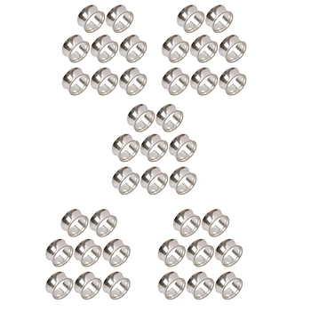 40 Деталей кольца для салфеток из цинкового сплава с бисером, изящная пряжка для салфеток (серебро)