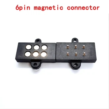 6-контактный 8-контактный магнитный разъем Подпружиненные Магнитные Магниты Pogo Pin 6P 8P Для пайки печатных плат С мужским Гнездовым зондом С монтажными отверстиями