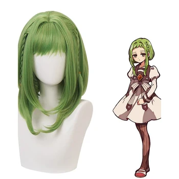 HAIRJOY Nanamine Sakura Косплей Парик, Зеленые Синтетические Волосы, Парики Средней Длины Из Термостойкого волокна