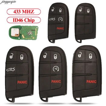 Jingyuqin автомобильный ключ с дистанционным управлением 433 МГц ID46 PCF7953 для Dodge Journey 2/3/4/5 Кнопок Smart Fob