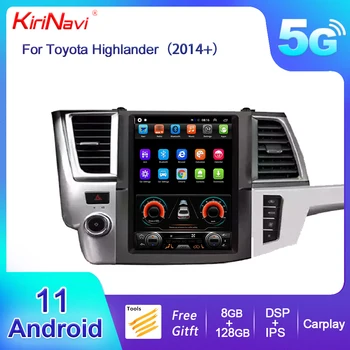 KiriNavi Вертикальный Экран Tesla Стиль Android 11 Автомобильный Радио DVD-плеер Для Toyota Highlander 2014-2021 Автоматическая GPS-Навигация WIFI 4G