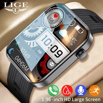LIGE 2023, новейшие умные часы для мужчин, Bluetooth-вызов, Фитнес-смарт-часы, Спортивные наручные часы, Цифровые часы, Женский умный браслет