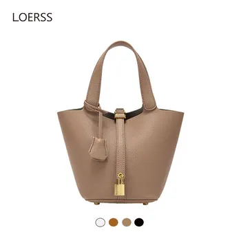 LOERSS Универсальная Повседневная женская сумка-мешок, однотонные сумки из искусственной кожи для поездок по магазинам, простые сумки через плечо, Дизайнерские