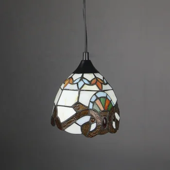LongHuiJing Мини-подвесной светильник в скандинавском стиле Тиффани, Стеклянный подвесной светильник в стиле барокко, 6-дюймовый Потолочный подвесной светильник, Абажур