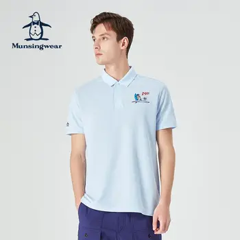 MUNSINGWEAR2 Мужские Рубашки для гольфа, Футболка с коротким рукавом, Летняя Повседневная Рубашка Поло С отворотом, Удобная Мужская Одежда Для Гольфа С коротким рукавом