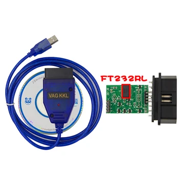 OBD2 FT232RL Чип Vag-Com Интерфейсный кабель KKL VAGCOM 409.1 Автомобильный Автоматический USB obd2 Диагностический сканер OBD Vag USB Кабельный Интерфейсный Инструмент