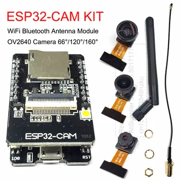 OV2640 ESP32 Cam Комплект с DVP 24pin камерой 66 120 160 Градусов 850 нм Ночного Видения 2MP 2,4 ГГц 8 МБ PSRAM Беспроводной модуль Bluetooth