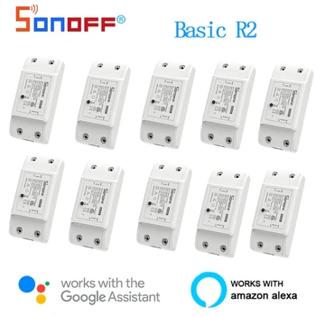 Sonoff Basic R2 Smart Wifi DIY Switch Модуль Rmote Таймер Контроллер Выключатель Голосовое Управление Работа С приложением Alexa Google Home eWLink