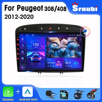 Srnubi Android 11 автомагнитола для Peugeot 308 308SW 408 2012 - 2020 2 Мультимедийный плеер Din Carplay Стерео GPS DVD стереодинамик