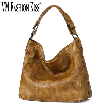 VM FASHION KISS, Большая Вместительная сумка-бродяга из натуральной кожи, Сумки через плечо для женщин 2022, Новые роскошные сумки с ручкой сверху