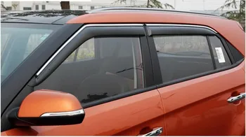 Автомобильные козырьки для окон, наклейка для Hyundai IX25 2014 2015 2016, украшение и защита, 4 шт./компл., тенты, аксессуары для укладки