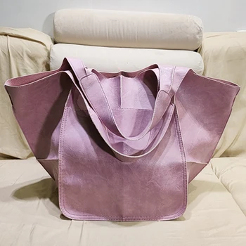 Большая вместительная сумка-тоут на молнии, Повседневная сумка через плечо, Женская сумка для хранения содержимого магазина, сумка для девочек, сумки для покупок с мягкой дамской ручкой из искусственной кожи