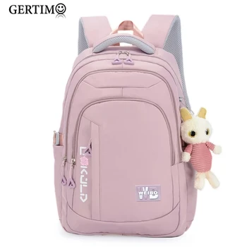 Большие модные школьные сумки, Милый студенческий школьный рюкзак с принтом, Водонепроницаемый детский рюкзак для начальной школы, сумки для книг для девочек-подростков