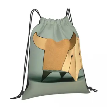 Бумажные животные, легкие сумки на шнурке, разработанные в качестве рюкзаков для мужских приключений на открытом воздухе, Модный рюкзак на шнурке