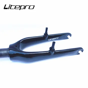 Велосипед Litepro 14 Дюймов, Передняя вилка из углеродного волокна, Открытое измерение 74 мм, Складной Велосипед K3, Вилка Для Велоспорта, Аксессуары