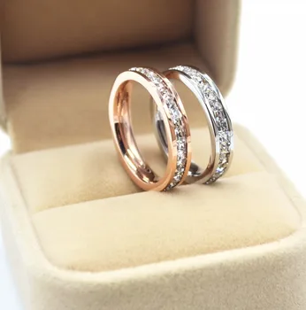 Высококачественное женское геометрическое кольцо из нержавеющей стали, розовое золото, бесконечное обручальное кольцо, лучший подарок для женщин