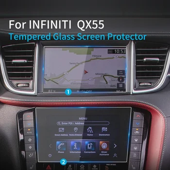 Для 2023 INFINITI QX55, защитная пленка для навигатора GPS, Защитная пленка из закаленного стекла, Защитные наклейки для Авто, Аксессуары