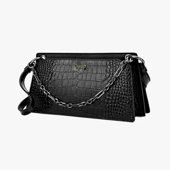 Женская кожаная сумка через плечо, качественные сумки из воловьей кожи с рисунком крокодила, женские брендовые роскошные дизайнерские женские сумки