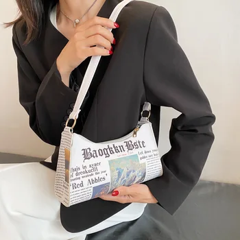 Женская популярная сумка под мышками, Модная Женская сумка через плечо из искусственной кожи 2022, Роскошные Дизайнерские Женские сумки с пряжкой с буквенным принтом