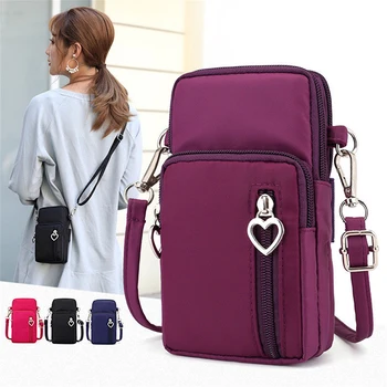 Женская спортивная квадратная сумка, мини-чехол для мобильного телефона, сумки через плечо, женская сумочка-мессенджер, женский кошелек, карман для телефона