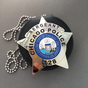 Значок СЕРЖАНТА полиции Чикаго, специального агента, классическая копия фильма, набор реквизитных булавок, ролевая игра