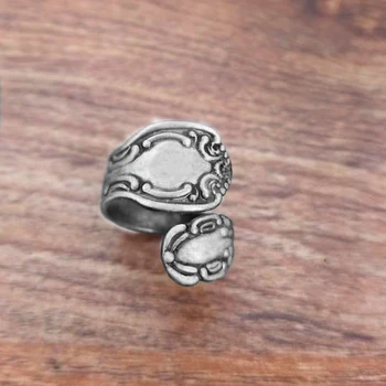 Изготовленное на заказ кольцо для древней ложки с начальным покрытием, Регулируемое кольцо, восстанавливающее древние способы