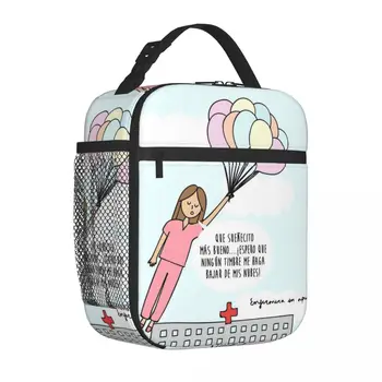 Изолированная сумка для ланча Герметичная Enfermera En Apuros Доктор Медсестра Медицинский Контейнер Для Ланча Сумка-холодильник Ланч-бокс Сумка-тоут для Бенто