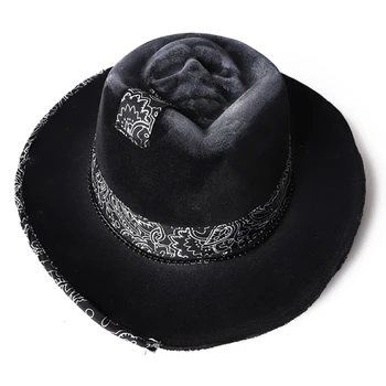 Ковбойская шляпа с жутким черепом L93F, крутой головной убор в стиле панк для празднования Хэллоуина