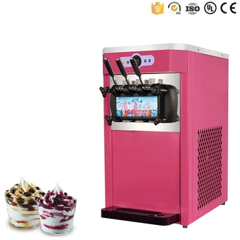 Коммерческая машина для приготовления мягкого мороженого с тремя вкусами, 900 Вт, производитель замороженного йогурта