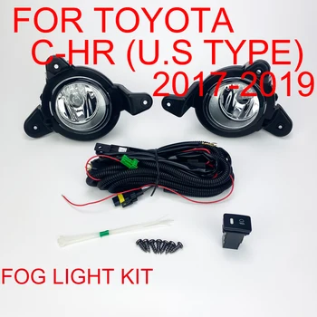 Комплект Противотуманных фар Переднего бампера для Toyota CHR C-HR 2017 2018 2019 (Тип США) Правая + Левая сторона С Проводным Кронштейном переключателя лампы накаливания