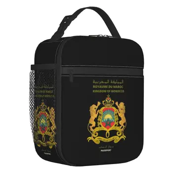Марокканский паспорт, Королевство Марокко, Утепленная сумка для ланча для женщин, Сменный термохолодильник, коробка для Бенто, Офисная работа, школа