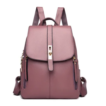 Модный женский рюкзак, роскошный дизайнерский женский противоугонный рюкзак большой емкости, школьные сумки из мягкой искусственной кожи, дорожный рюкзак