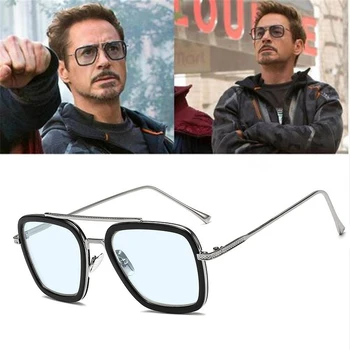 Мужские Солнцезащитные очки Tony Stark Из Квадратного Сплава, Мужские Модные Очки, Квадратные Солнцезащитные Очки Okulary Oculos Zonnebril Heren