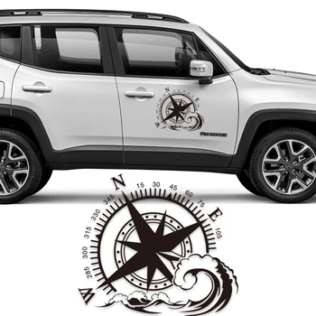 Наклейки Ocean Compass Rose Для jeep renegade/компас/wrangler jk, Графические Аксессуары для стайлинга автомобилей 