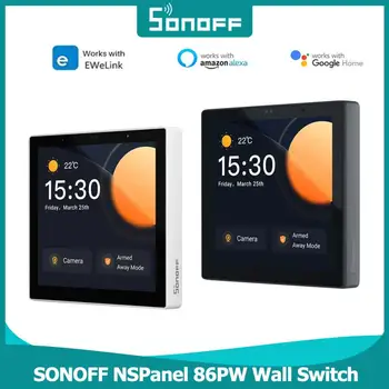 Настенный выключатель SONOFF NSPanel 86PW с дисплеем Работает с Alexa Google Home Smart Control Smart Scene Wifi Smart Light Switch