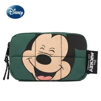 Новая Детская Косая сумка Disney Mickey's с Рисунком Милых Мультяшных мальчиков и девочек, Косая сумка на одно плечо, Роскошный Брендовый Модный кошелек для монет