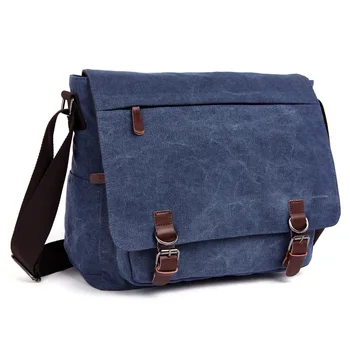 Новая модная сумка-мессенджер из толстого вощеного полотна, мужская сумка для отдыха на одно плечо, школьный рюкзак большой емкости для студентов колледжа