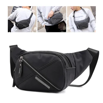 Новая мужская поясная сумка, многофункциональная сумка-мессенджер большой емкости, уличная модная нагрудная сумка, водонепроницаемая, облегающая спортивную талию