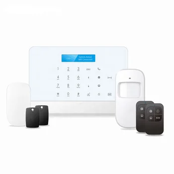 Новейшая Умная Домашняя Сигнализация WIFI + GSM Охранная Сигнализация с ЖК-дисплеем Tuya APP remote control wifi gsm сигнализация