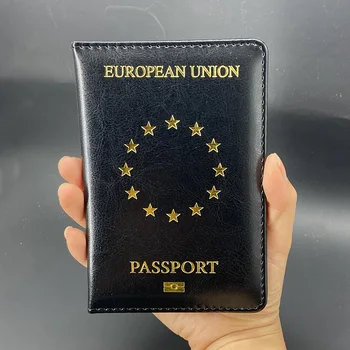 Обложка для паспорта Европейского Союза, женские обложки для паспортов, чехол для паспорта, Pu-держатель для паспорта, дорожный кошелек, держатель для паспорта