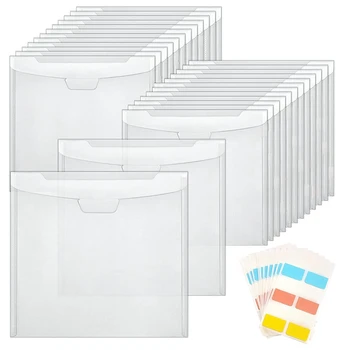 Органайзер для хранения бумаги для вырезок из 24 Частей Прозрачный Для хранения бумаги для вырезок С 60 шт липкими указательными язычками