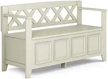 Переходная Небольшая скамейка для хранения вещей в прихожей из массива ДЕРЕВА шириной 36 дюймов коричневого цвета цвета гикори для гостиной, прихожей и семейного отдыха.