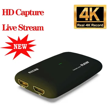 Подлинный 4k 30 1080p 120fps HD60 USB 3,0 HDMI Видеозахват Карточная Игра TV Box Устройство записи Камеры Линейный В Прямом Эфире