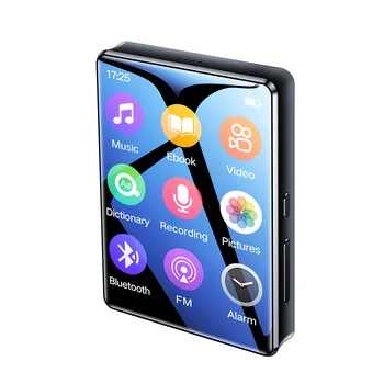 Портативный MP3-плеер Bluetooth Hi-Fi Стерео музыкальный плеер, воспроизведение мини-видео MP4 со светодиодным экраном, запись FM-радио для Walkman