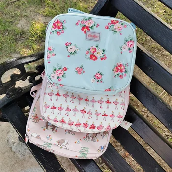 Практичная диагональная сумка для бенто с милым принтом для детей, изоляционная сумка из водонепроницаемой клеенки, сумка для ланча